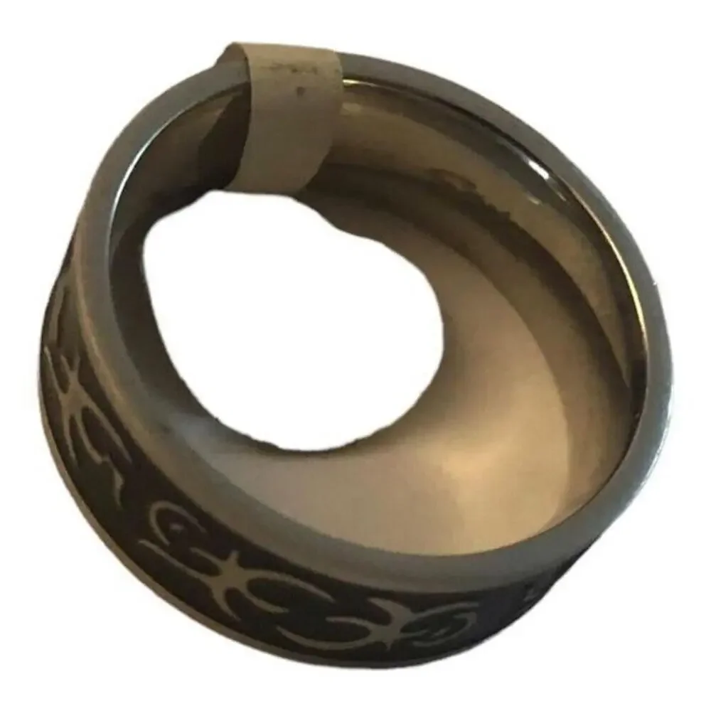 Men’s New 316L stainless steel black hypoallergenic ring size 14